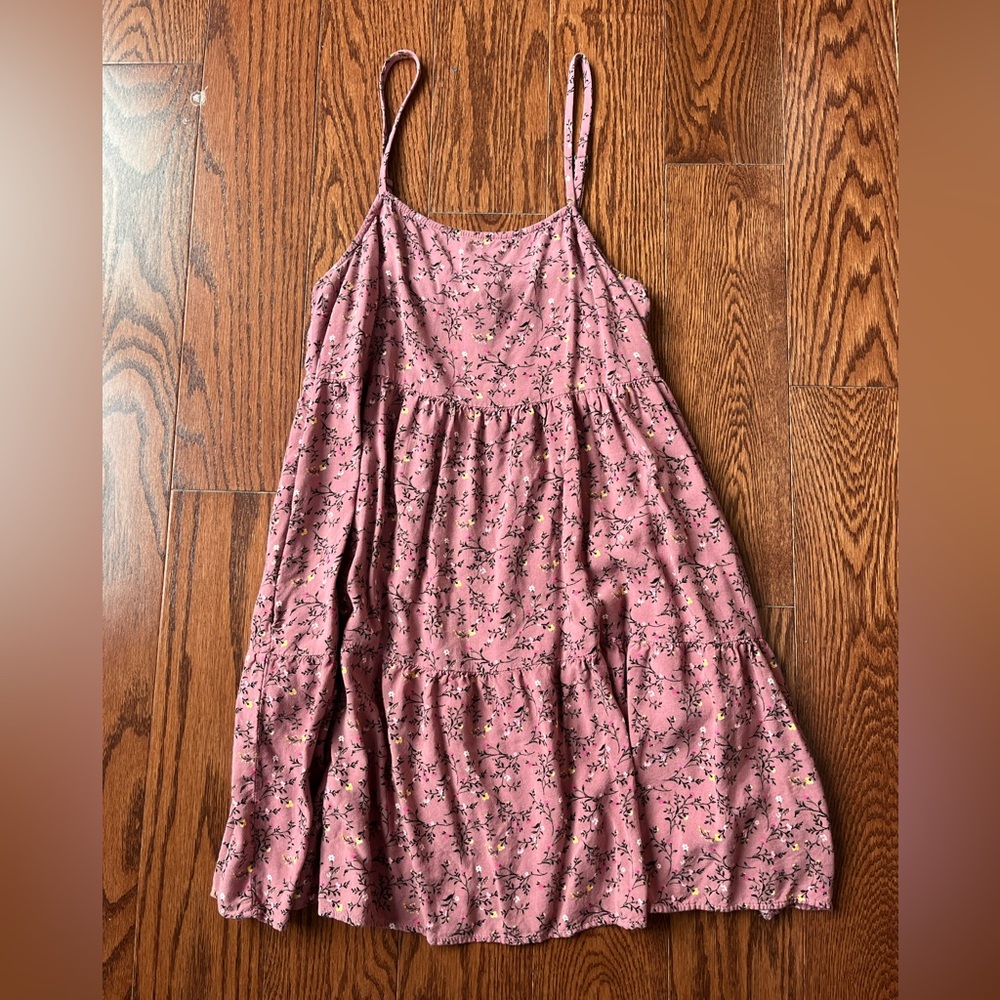 Floral Pink Spaghetti Strap Dress